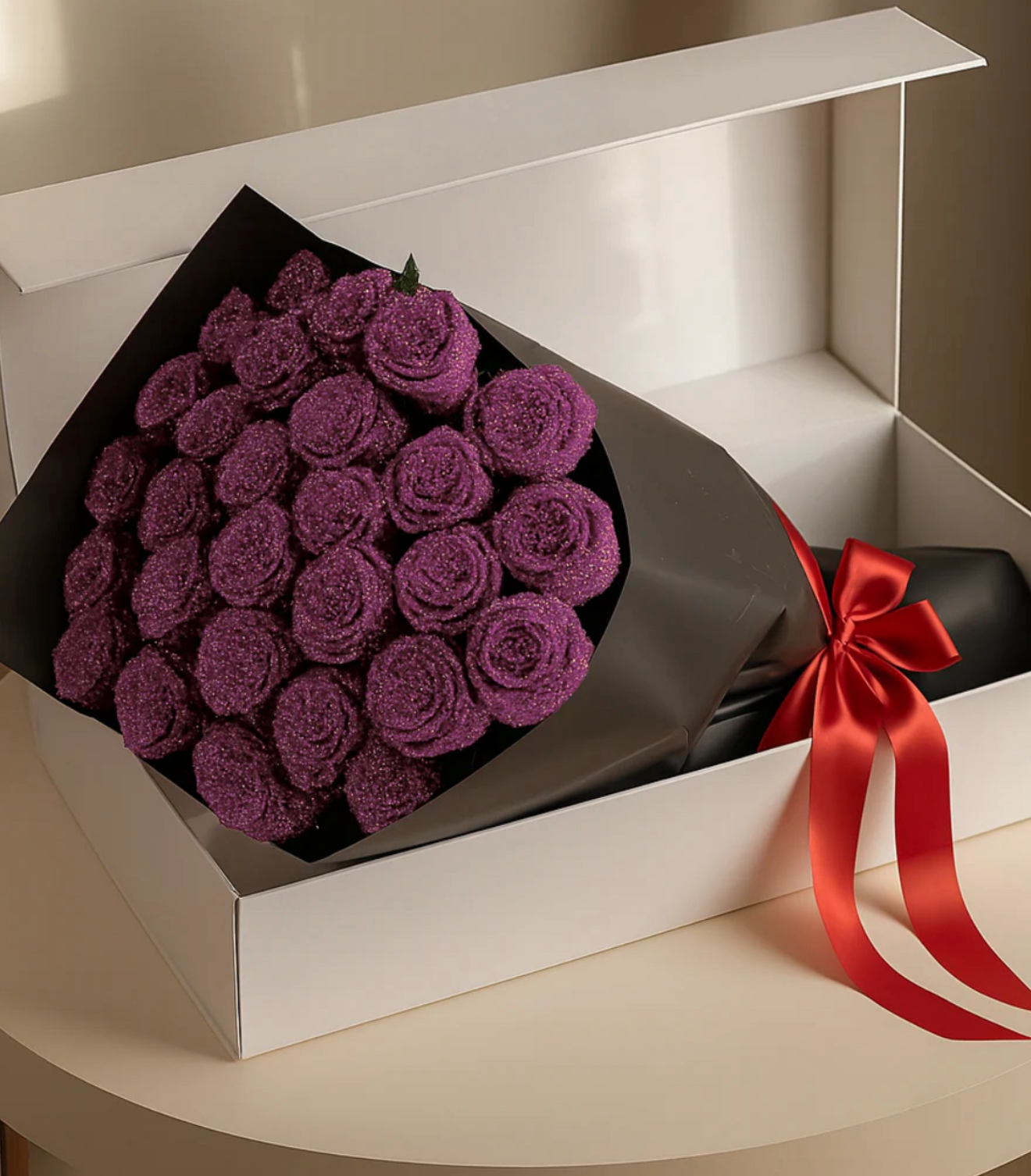 Amore Glitter Rose Arrangement