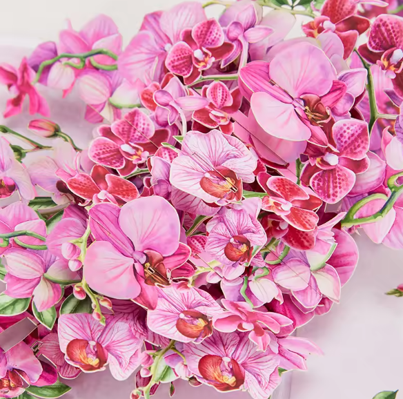 Amore Orchids Pop-up Greeting Card with Envelope