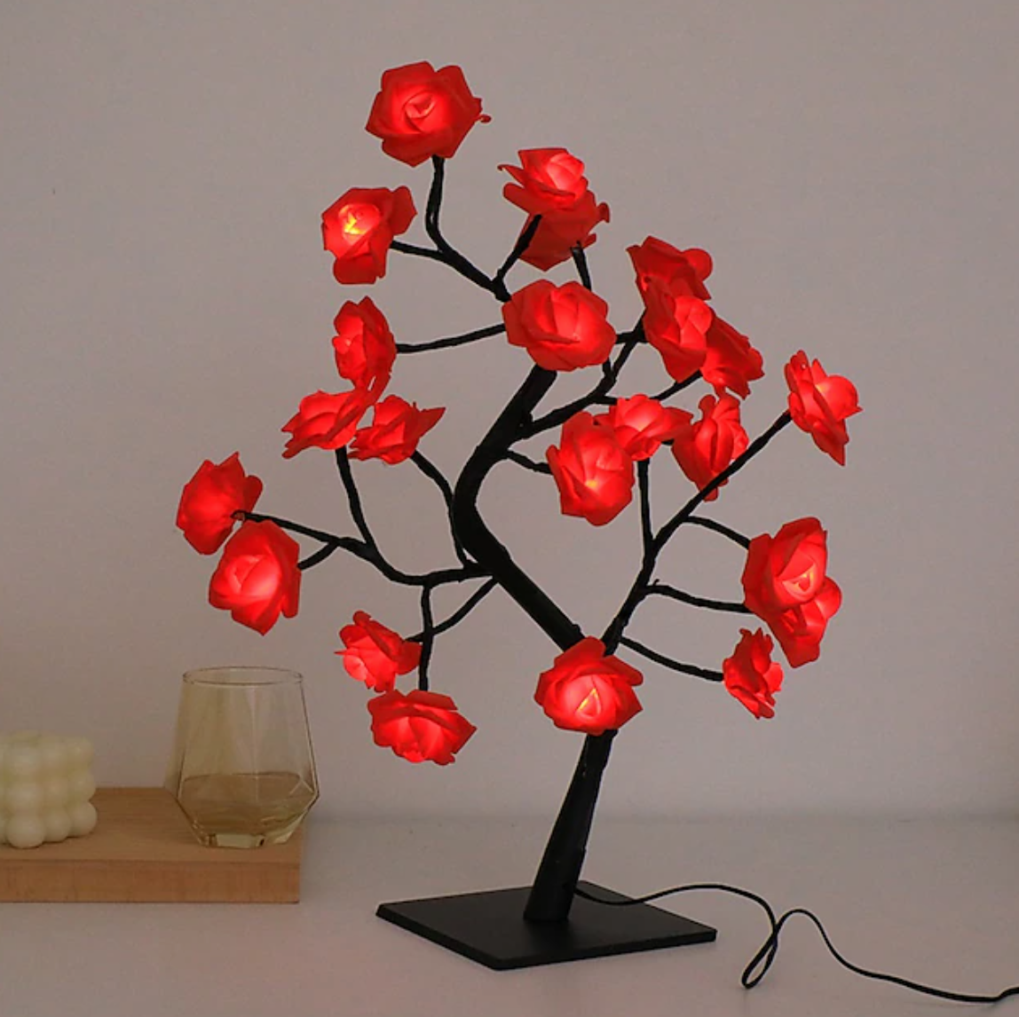 Amore LED Rose Flower Table Lamp